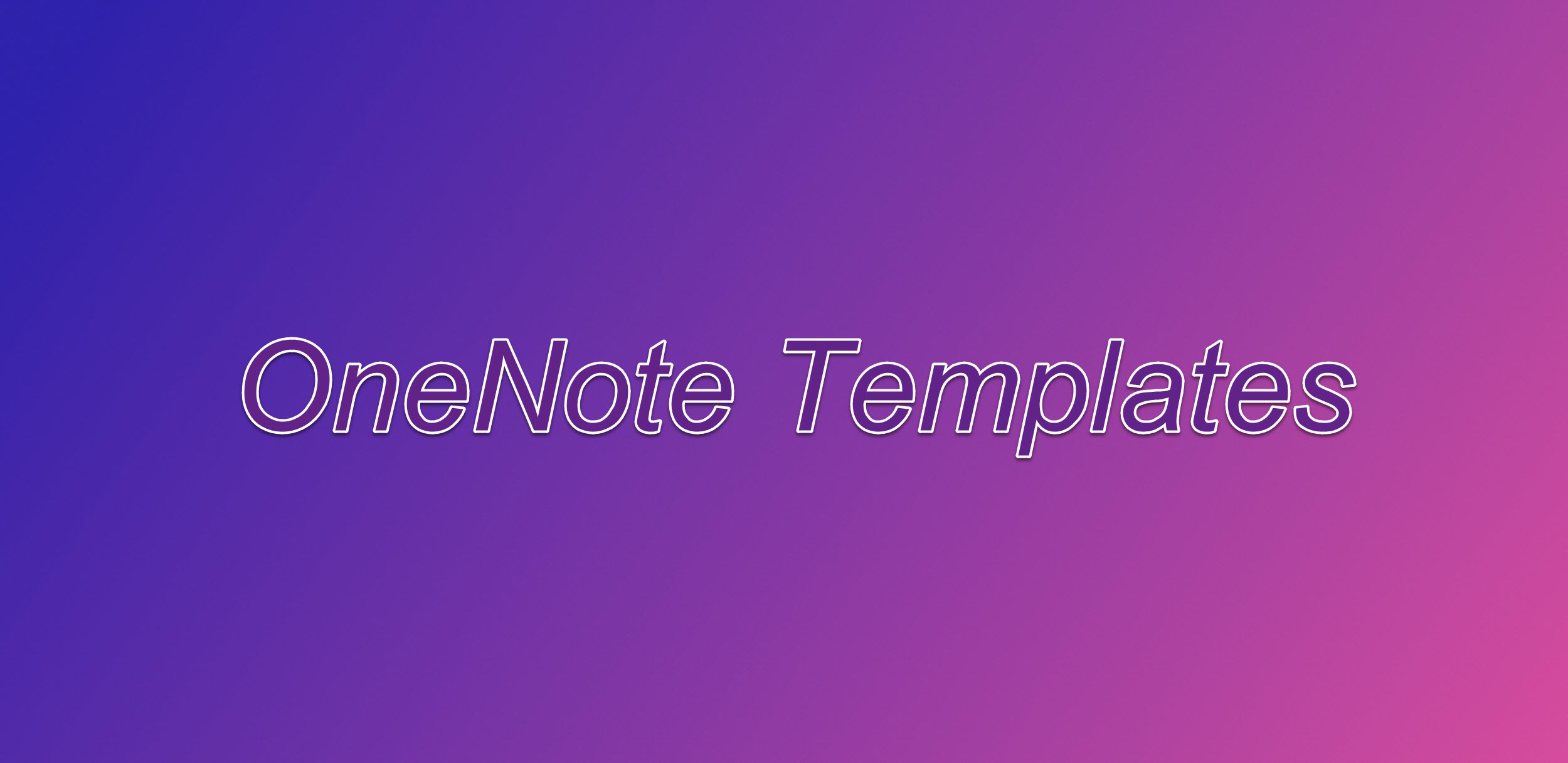 OneNote Templates